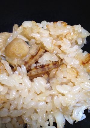 おこわ風？しっかり味ベビーホタテ炊込ご飯-レシピのメイン写真