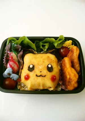 キャラ弁　ピカチュウ　オムライス-レシピのメイン写真