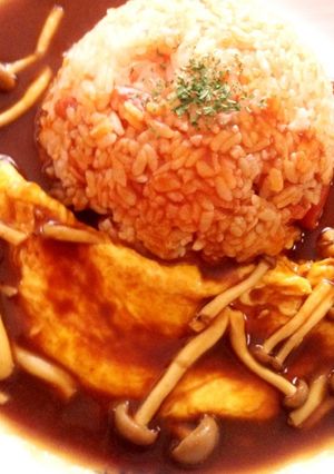 簡単！オムハヤシ-レシピのメイン写真