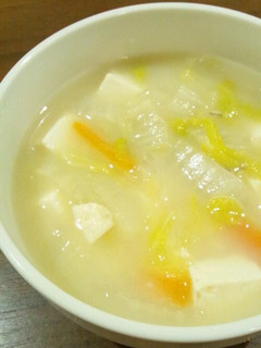 白菜と豆腐の優しいお味噌汁-レシピのメイン写真