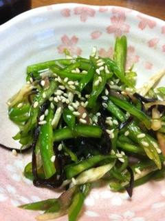 塩昆布とピーマン和え-レシピのメイン写真