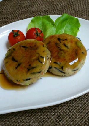 ヘルシー＊肉なしおから豆腐ハンバーグ-レシピのメイン写真