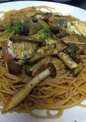 さんまとキノコの和風パスタ-レシピのメイン写真