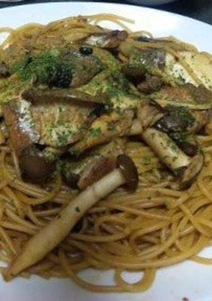 さんまとキノコの和風パスタ-レシピのメイン写真