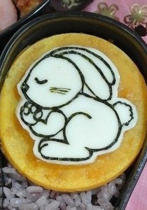 卵1個とオブ海苔で簡単月のウサギ-レシピのメイン写真