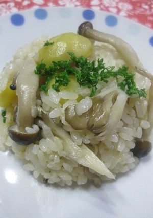 栗とキノコのピラフ-レシピのメイン写真