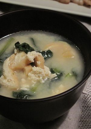 超簡単　小松菜とつぶし豆腐の味噌汁-レシピのメイン写真