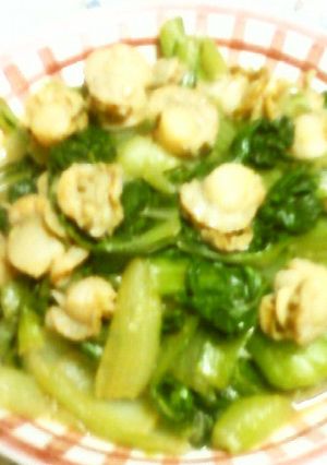 ラーマ☆ベビホタとチンゲン菜炒め-レシピのメイン写真