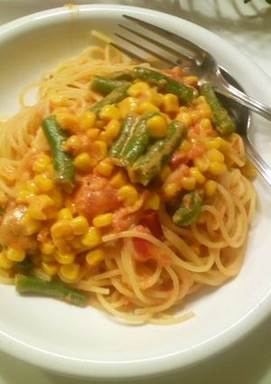 トマトクリーミーパスタ-レシピのメイン写真