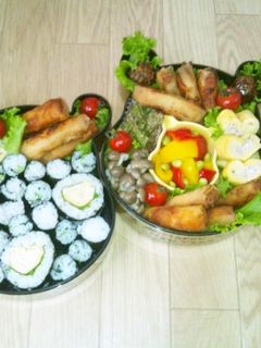 運動会のお弁当2012「海老の梅春巻」-レシピのメイン写真