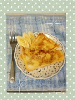時短甘さ控えめバナナ添えフレンチトースト-レシピのメイン写真
