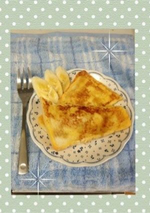 時短甘さ控えめバナナ添えフレンチトースト-レシピのメイン写真