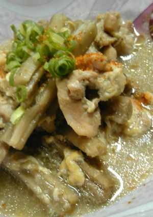 お袋の味～鶏とたたきごぼうの卵とじ-レシピのメイン写真