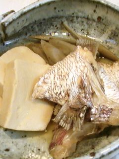 鯛のアラと高野豆腐の煮付け-レシピのメイン写真
