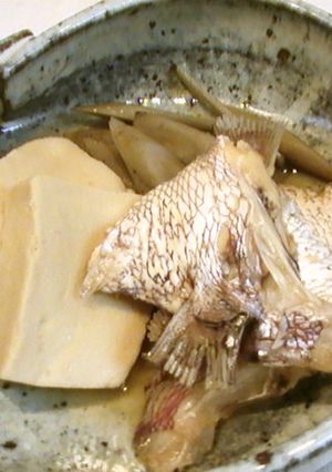 鯛のアラと高野豆腐の煮付け-レシピのメイン写真