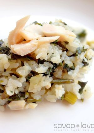 空芯菜とにんにくの炊き込みご飯-レシピのメイン写真