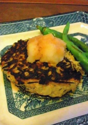 ゴボウとひじきのハンバーグ-レシピのメイン写真