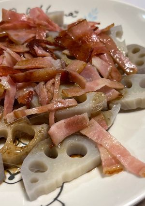 放置で簡単!サクホク蓮根ベーコンサラダ-レシピのメイン写真