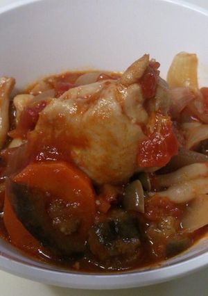 圧力鍋でチキンのトマト煮(次の日カレー)-レシピのメイン写真