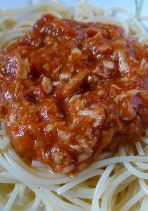 超簡単 トンノ パスタ（生トマト）ツナ-レシピのメイン写真