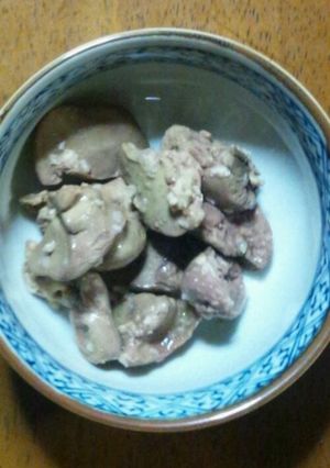 鶏ﾚﾊﾞｰの塩麹煮-レシピのメイン写真