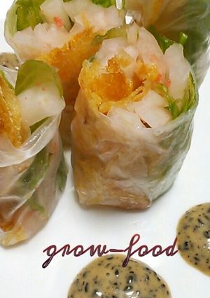 大根、レタスとポテトチップスの生春巻き-レシピのメイン写真