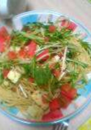 フレッシュトマトと水菜のパスタ☆-レシピのメイン写真