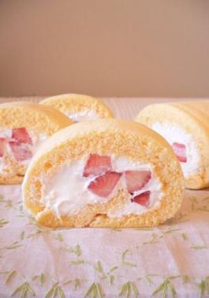やわらか～い○いちごのロールケーキ○-レシピのメイン写真