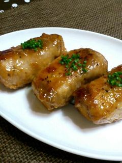 コクうま*肉巻き厚揚げの照りマヨ焼き-レシピのメイン写真
