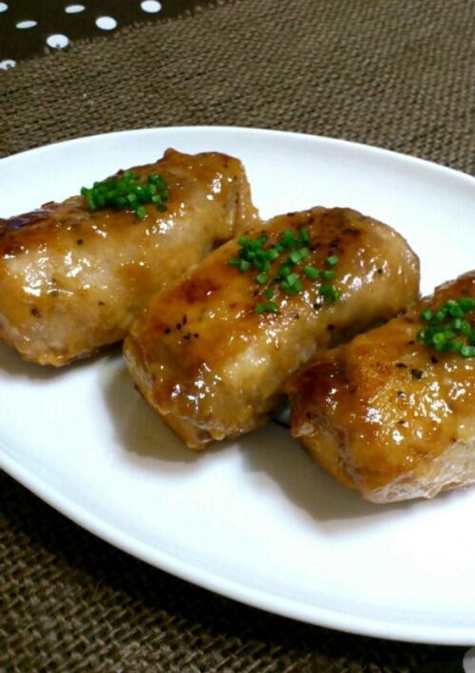 コクうま＊肉巻き厚揚げの照りマヨ焼き-レシピのメイン写真