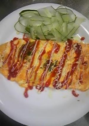 肉みそ納豆オムレツ✧-レシピのメイン写真