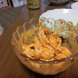 簡単おつまみ:ゆで鶏のマヨ食べるラー油