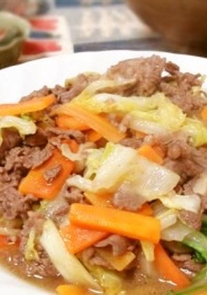 白菜と牛肉の炒め物-レシピのメイン写真