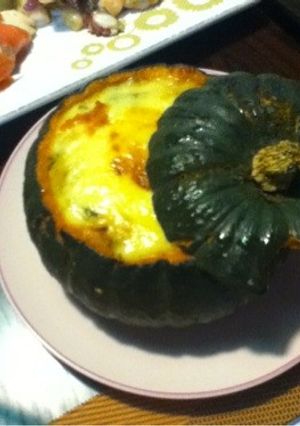 ハロウィン☆豆乳でパンプキングラタン-レシピのメイン写真