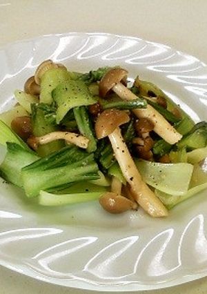 きのこと青菜の塩こうじバター好きソテー-レシピのメイン写真
