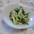 きのことカブの葉炒め
