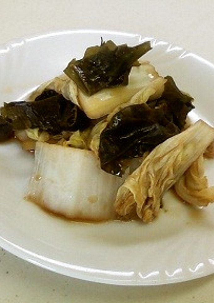 乾燥わかめと白菜のソースでさっと煮-レシピのメイン写真