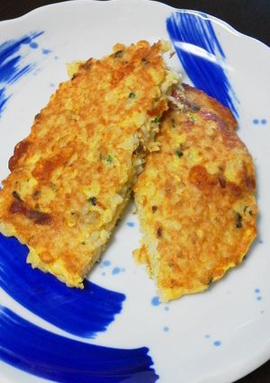 簡単ランチ☆チーたまご飯(お焼き)-レシピのメイン写真