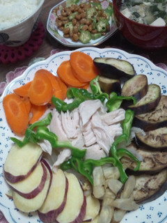 レンジで簡単！蒸し野菜-レシピのメイン写真