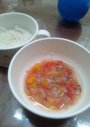 かぼちゃのトマト煮込み〈離乳食中期～〉-レシピのメイン写真