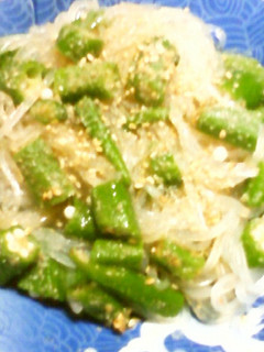 マロニーおくら甘すり胡麻和え★-レシピのメイン写真