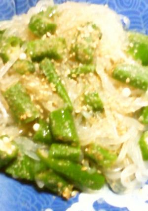 マロニーおくら甘すり胡麻和え★-レシピのメイン写真