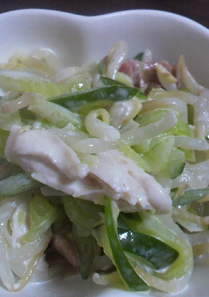 もやしと鶏の梅マヨサラダ-レシピのメイン写真
