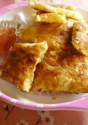 ♪ハムキャベツチーズ入りパンケーキ♪-レシピのメイン写真