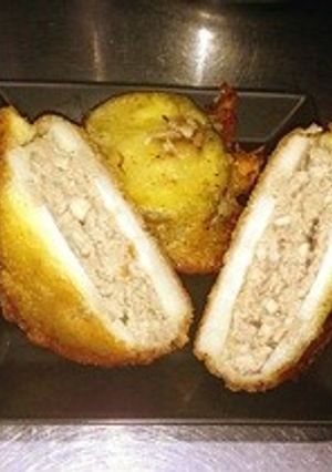 プリンジュワッ食感蓮根ナス塩麹和挟み揚げ-レシピのメイン写真