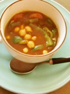 ひよこ豆とピーマンのカレースープ-レシピのメイン写真