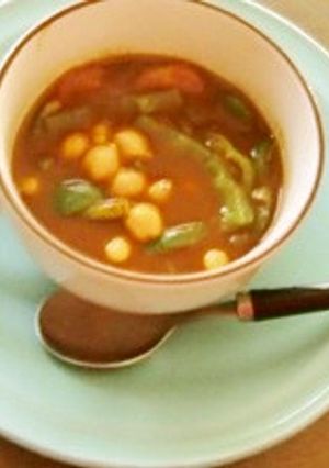 ひよこ豆とピーマンのカレースープ-レシピのメイン写真