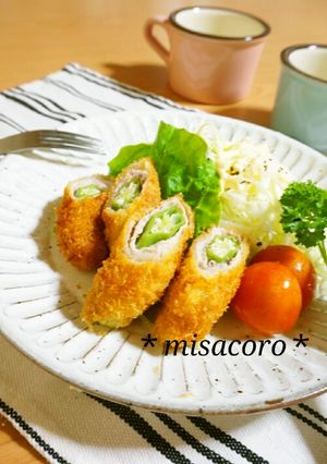 mオクラの肉巻きフライ-レシピのメイン写真