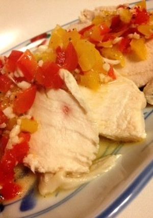 しっとり鶏胸肉と彩り塩麹ソース-レシピのメイン写真
