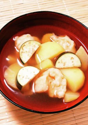 ばあちゃんの味♪なすとじゃが芋のすいとん-レシピのメイン写真